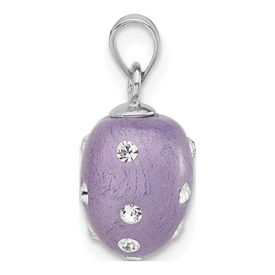 Sterling Silver Crystal Heart Pendant – view 2