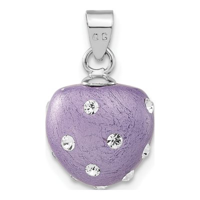 Sterling Silver Crystal Heart Pendant – view 4
