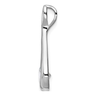 Sterling Silver CZ Tear Drop Pendant – view 3