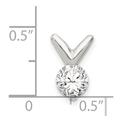 Sterling Silver CZ Slide Pendant – view 4