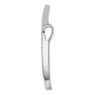 Sterling Silver CZ Moon Pendant – view 2