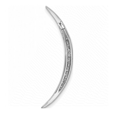 Sterling Silver CZ Moon Pendant – view 4