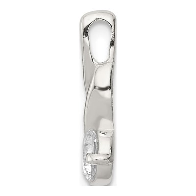 Sterling Silver CZ Slide Pendant – view 3