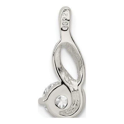 Sterling Silver CZ Slide Pendant – view 5
