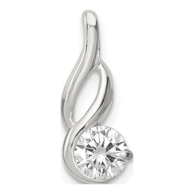 Sterling Silver CZ Slide Pendant