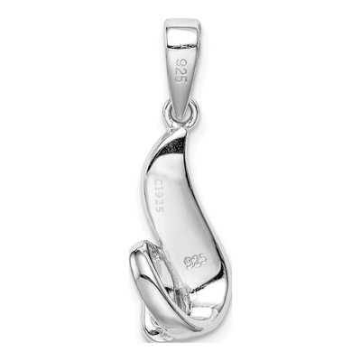 Sterling Silver Lab-Created Opal & CZ Twisted Pendant – view 5