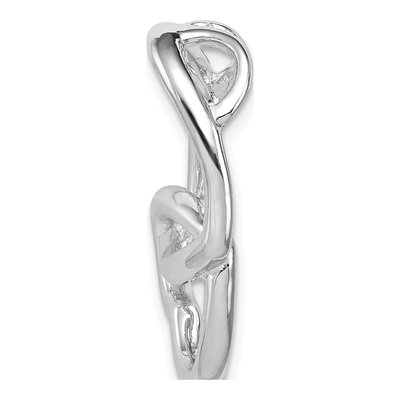 Sterling Silver Double Heart Slide Pendant – view 3