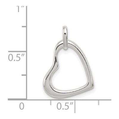 Sterling Silver Open Heart Pendant – view 4