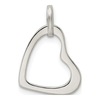 Sterling Silver Open Heart Pendant – view 5