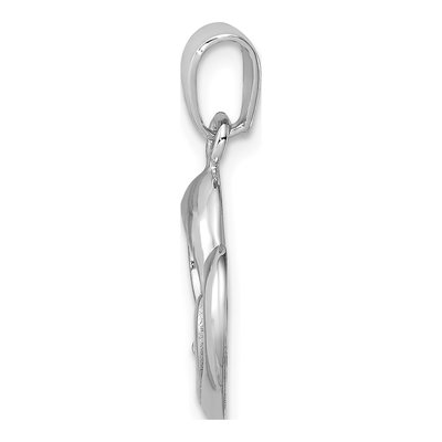 Sterling Silver CZ Heart Pendant – view 3
