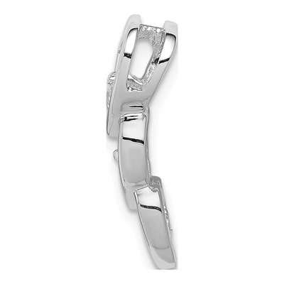 Sterling Silver CZ Multi Hearts Slide Pendant – view 3