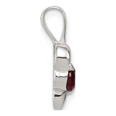 Sterling Silver CZ Heart Pendant – view 3