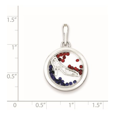 Sterling Silver High Heel Shoe Pendant – view 2
