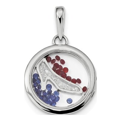 Sterling Silver High Heel Shoe Pendant