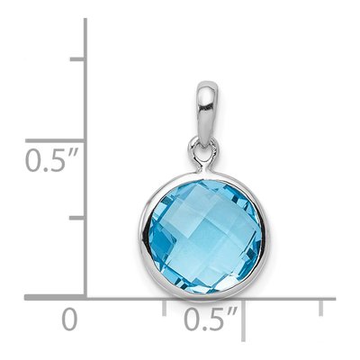 Sterling Silver Swiss Blue Topaz Pendant – view 4