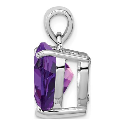 Sterling Silver Amethyst Heart Pendant – view 3