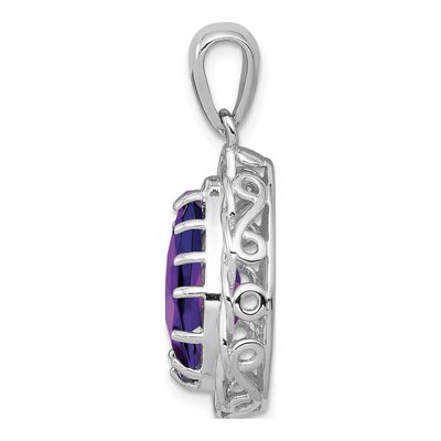 Sterling Silver Amethyst Pendant – view 3