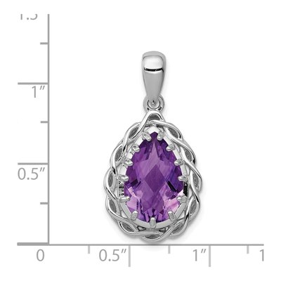Sterling Silver Amethyst Pendant – view 4