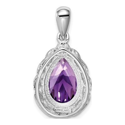 Sterling Silver Amethyst Pendant – view 5