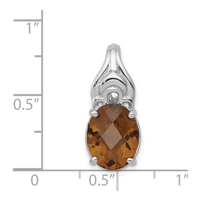 Sterling Silver Whiskey Quartz Whiskey Pendant – view 4