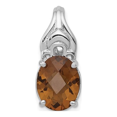 Sterling Silver Whiskey Quartz Whiskey Pendant