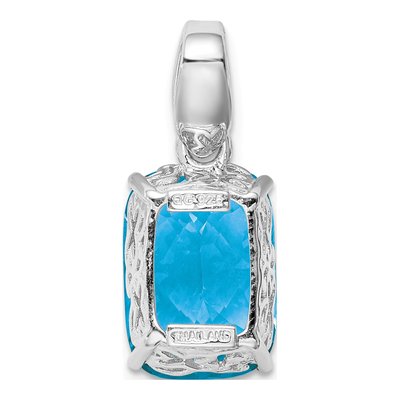 Sterling Silver Swiss Blue Topaz Pendant – view 5