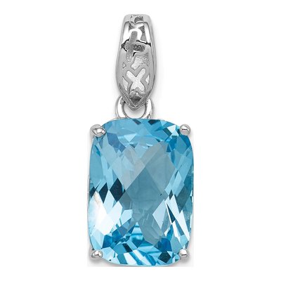 Sterling Silver Swiss Blue Topaz Pendant