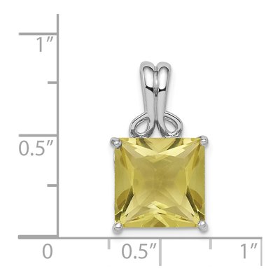 Sterling Silver Lemon Quartz Lemon Pendant – view 3