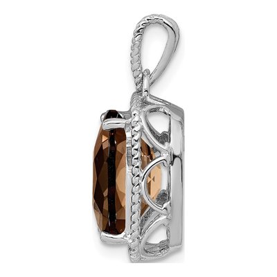 Sterling Silver Smoky Quartz Pendant – view 3