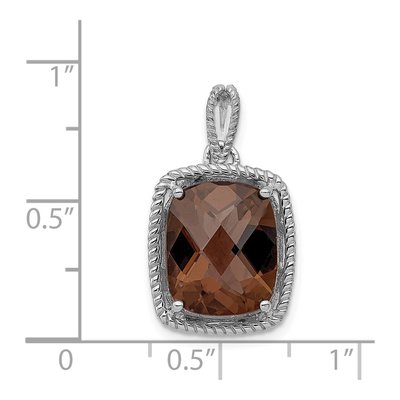Sterling Silver Smoky Quartz Pendant – view 4