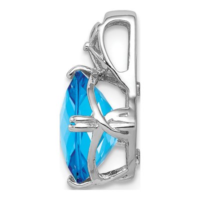 Sterling Silver Swiss Blue Topaz Pendant – view 3