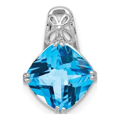 Sterling Silver Swiss Blue Topaz Pendant