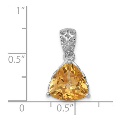 Sterling Silver Citrine Pendant – view 4
