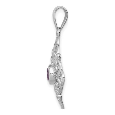 Sterling Silver Amethyst Pendant – view 3