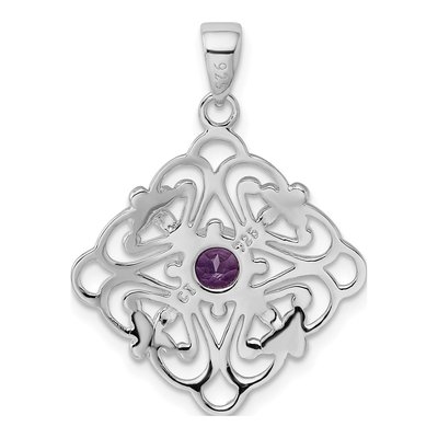 Sterling Silver Amethyst Pendant – view 5