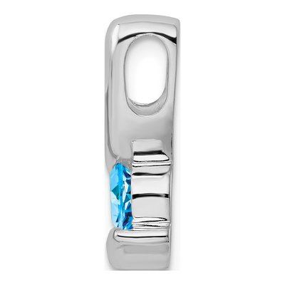 Sterling Silver Swiss Blue Topaz Pendant – view 3