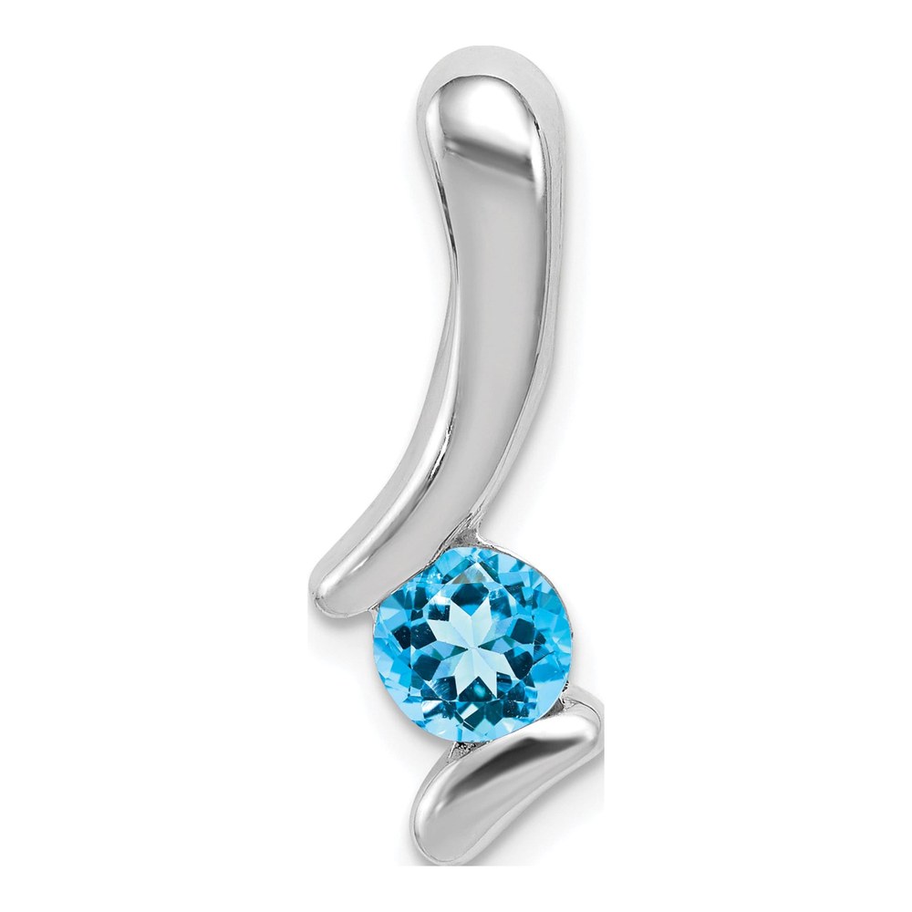 Sterling Silver Swiss Blue Topaz Pendant