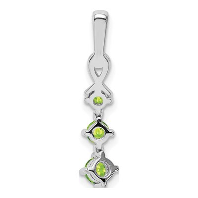 Sterling Silver Peridot & Diamond Pendant – view 5