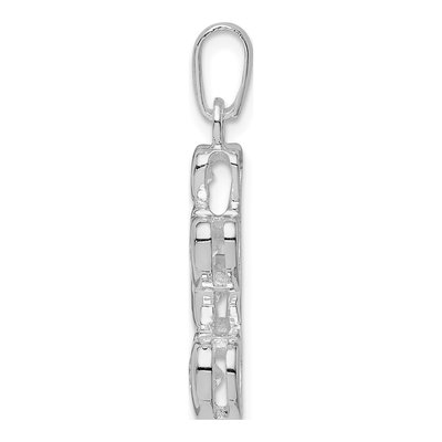 Sterling Silver CZ Graduated Heart Pendant – view 3