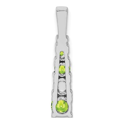 Sterling Silver Peridot & Diamond Pendant – view 5
