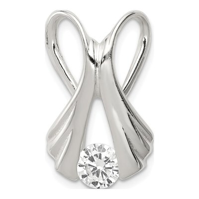 Sterling Silver CZ Slide Pendant