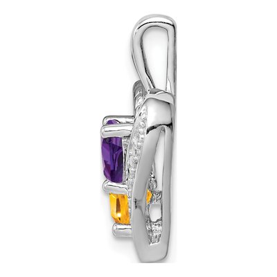 Sterling Silver Citrine & Amethyst Pendant – view 3