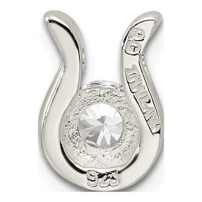 Sterling Silver CZ Slide Pendant – view 5