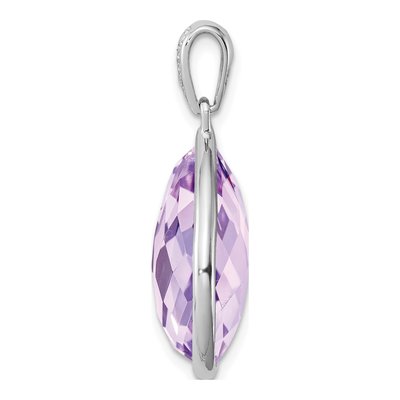 Sterling Silver Diamond Pendant – view 3