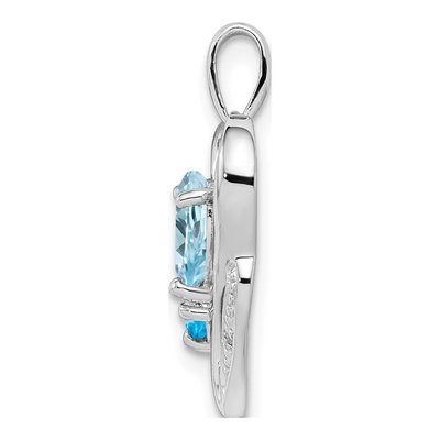 Sterling Silver Sky Blue Topaz & Swiss Blue Topaz Pendant – view 3