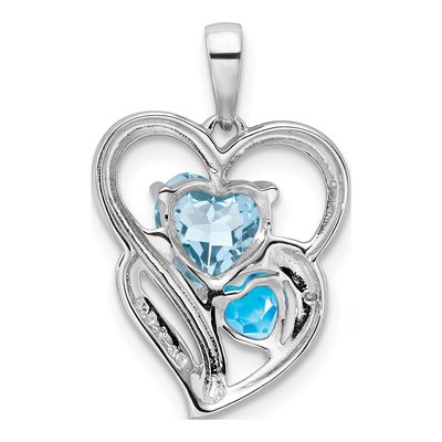 Sterling Silver Sky Blue Topaz & Swiss Blue Topaz Pendant – view 5
