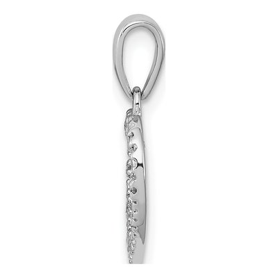 Sterling Silver 1/20 ct tw Diamond Heart Pendant – view 3