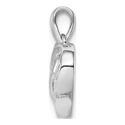 Sterling Silver Diamond Heart Pendant – view 3