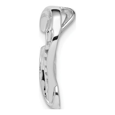 Sterling Silver Diamond Double Heart Pendant – view 3