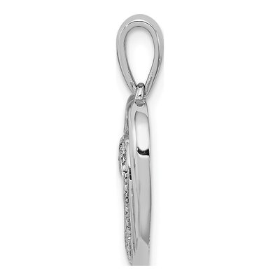 Sterling Silver Diamond Double Heart Pendant – view 3